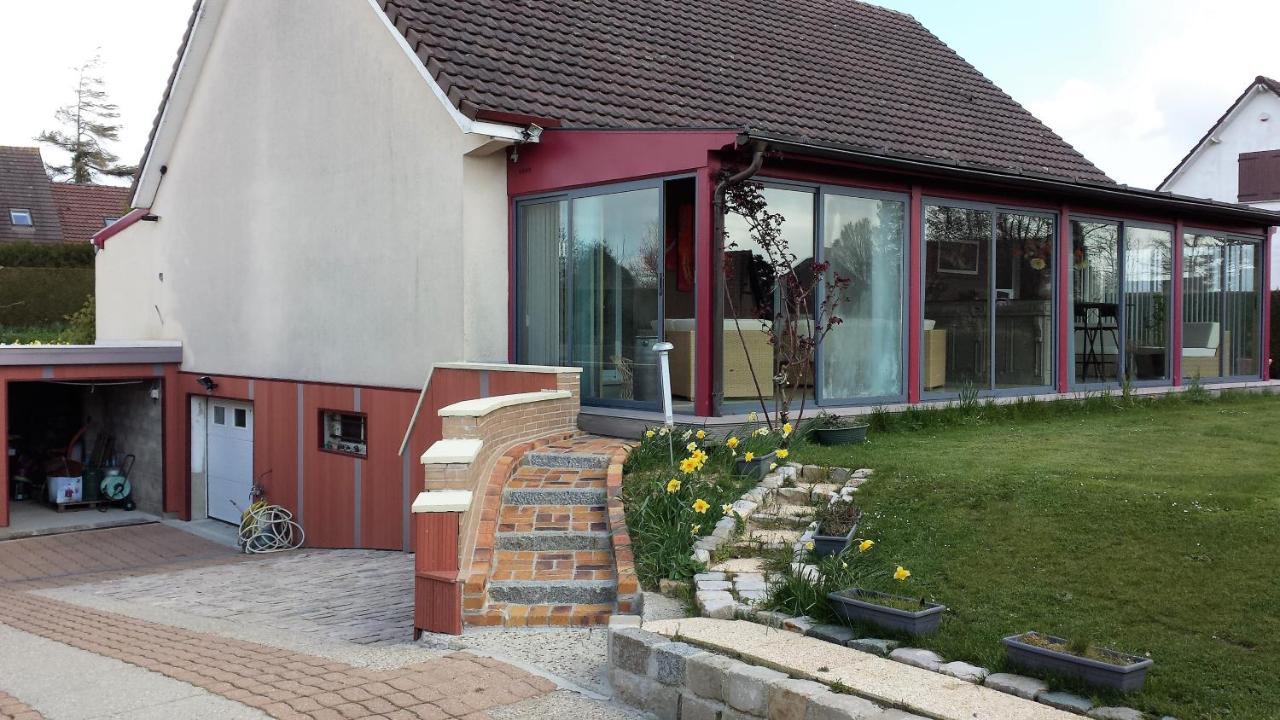 3 chambres privées dans un jardin d'hiver, garage voiture, vélos, motos Tourville-sur-Arques Extérieur photo